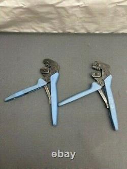 Hand Crimping Tools, AMP 58630-1 with AMP 90758-2, Lot of 2