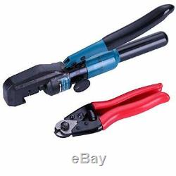 Hydraulic Cable Crimper Hand Tool 1/8 3/16Stainless Steel Cable Railing Fittings
