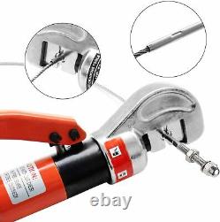 Hydraulic Cable Crimper Hand Tool Cutter 10 Ton 1/8 3/16 Cable Railing Fittings