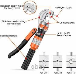 Hydraulic Cable Crimper Hand Tool for 1/8, 3/16 Stainless Steel Cable Railing Fi