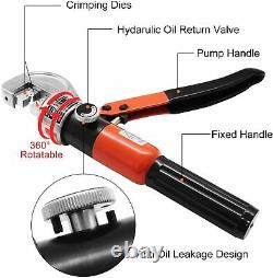 Hydraulic Crimping Tool Set Wire Stainless Steel Cable Railing Kit Hand Crimper