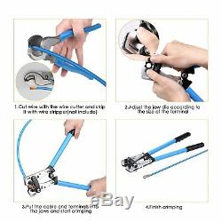 IWISS Cable Lug Crimping Tools Hand Electrician Pliers for Crimping Wire Cable