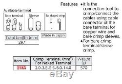 IZUMI Japan Manual One Handed Crimping Tool 214A