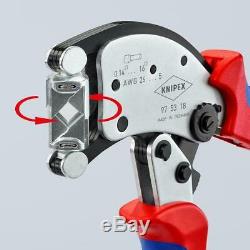 KNIPEX Crimper Rotating Crimping Head 8 Locking Positions Hand Tool 8 Inch