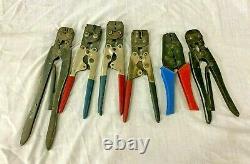 LOT of 6 Ratcheting Wire Crimp Hand Tools TESTED