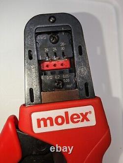 Molex 638190100A Premium Grade Hand Crimp Tool Red