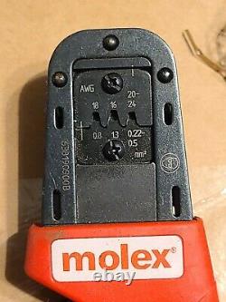 Molex 638190900b Ratcheting Hand Crimp Tool With Crimp Tool Locator