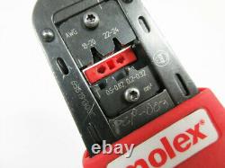 Molex 638191300c Hand Crimp Tool With 638191375 Locator. 062 Pin & 18-24 Awg
