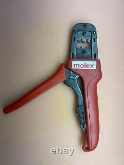 Molex 638280200E Red Handled Hand Crimping Tool withdie