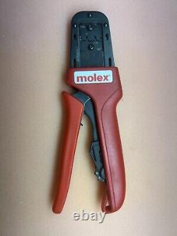 Molex 638280200E Red Handled Hand Crimping Tool withdie