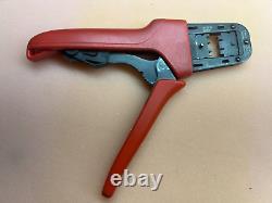 Molex 638280200E Red Handled Hand Crimping Tool withdie