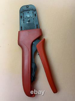 Molex 638280200E Red Handled Hand Crimping Tool withdie