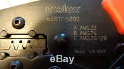 Molex Full Ratchet Cycle Hand Crimp Tool 63811-5200 Rev D