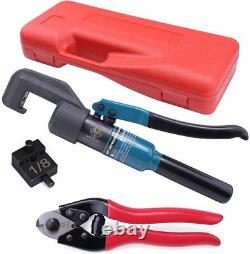 Muzata Custom Hydraulic Hand Crimper Tool for Stainless Steel Cable Railing