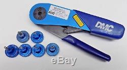 Nice DMC Daniels AFM8 Ratchet Hand Crimping Tool with 6 Positioners Mil Spec