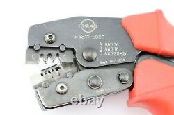 Obsolete Molex 63811-5000 Hand Crimp Tool A Awg 16 B Awg 18 C Awg 20-24