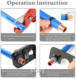 Pex Pipe Crimper Hand Tool Kit Crimping Copper Ring Tool With Pex Tubing Cutter