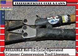 RELIABLE Rel-BG Hand Operated Crimper Compression Tool Lineman. Fast Shipping