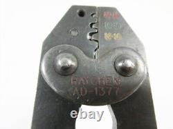 Raychem Ad-1377 Hand Crimp Tool # 12 26 Awg Te Connectivity