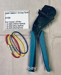 TETRA-CRIMP 59824-1 Crimp Tool R/B/Y (22-10) Great Pull Tested Crimps 106