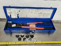 Thomas & Betts Co TB TBM-8 Wire Lug Crimper Hand Tool with 8 Dies in Box