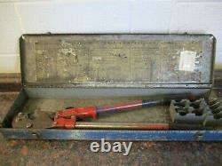 Thomas & Betts Co TBM-8 Wire Lug Crimper Hand Tool With 7 DIES AND CASE