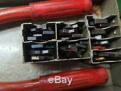 Thomas & Betts Co TBM-8 Wire Lug Crimper Hand Tool with 17 Dies in Box #7259