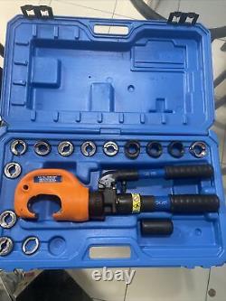 Thomas & Betts TBM14MC 14-Ton Hyd. Hand Crimper Tool in Case. Come With 13 DIES