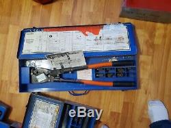 Thomas & Betts TBM8-S Wire Lug Crimper Hand Tool with 8 Dies in Box FREE SHIPPING