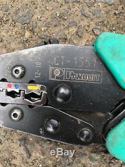 Thomas and Betts TBM45S and a Panduit CT-1551 hand crimper compression tool