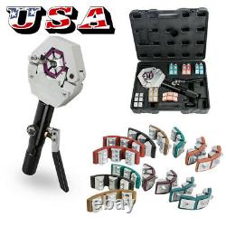 US Pro A/C Hydraulic Hose Crimper Tool Kit Hand Tool Crimping Set Hose Fittings