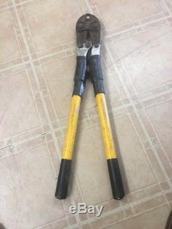 Used Huskie ND58B Manual Hand Compression Cable Crimper tool Burndy Die 4 8 wire