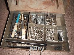 VINTAGE RAJAH HAND CRIMPING TOOLS With TERMINALS, CABLE METAL BOX & OTHER PARTS