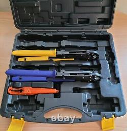 Viega Pureflow Pex Press Hand Crimper Tool Set 1/2 & 3/4 with Case