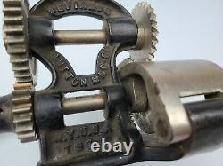 Vintage Defiance 1917 Pinker Machine Hand Crank Crimper Cutting Tool Leather