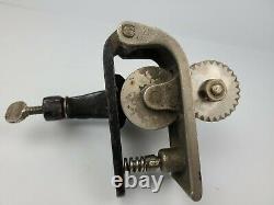 Vintage Defiance 1917 Pinker Machine Hand Crank Crimper Cutting Tool Leather