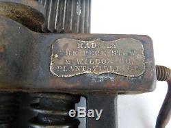 Vintage Peck Stowe & Wilcox Crimper Bead Edge Roller Tin Metal Blacksmith Tool