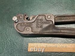 Vintage T&B Thomas & Betts WT Stakon Large Hand Crimper Crimp Tool USA 2 4 6 8