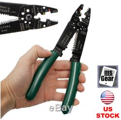 Wire Cable Stripper Crimper Cutter Pliers Multi-Purpose Electrical Hand Tool, US