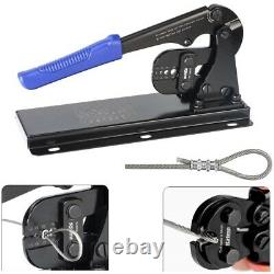 Wire Rope Crimping Tool Bench Mounted Fishing Crimp Kit Hand Swager, Railing Fit